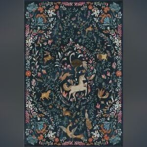 Ruggable Dreamweaver Blue Multicolor Rug by Iris Apfel Tufted 4x6ft  New